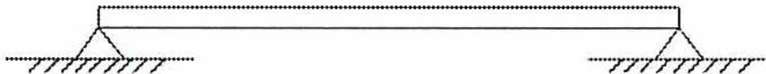 Diagram of a simply supported beam.