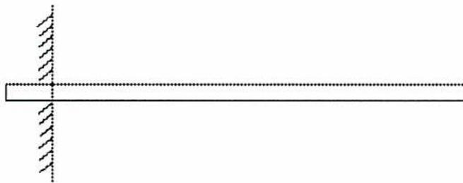 Diagram of a cantilever beam.