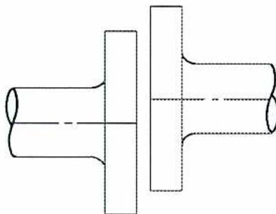 Diagram of two shafts that are parallel but out of line.