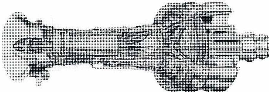 Figure 19: General Electric LM2500 – Dual Shaft Gas Turbine with Hot End Drive. A detailed cutaway illustration of the engine showing internal components including the compressor, turbine, and power turbine.