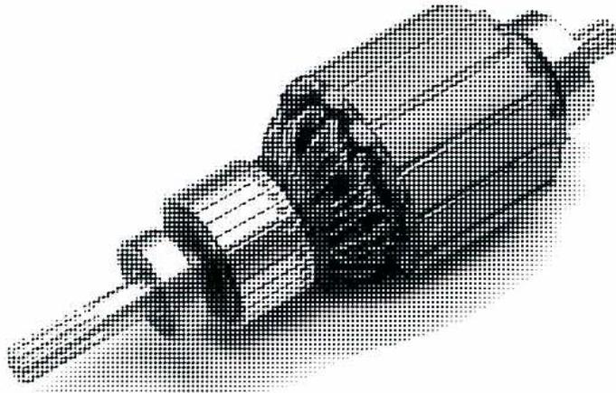 Figure 13: Armature with Commutator Bars and Windings. A 3D perspective view of a cylindrical armature core with longitudinal slots. A series of commutator bars are mounted on one end of the core, and armature windings are shown connected to these bars.